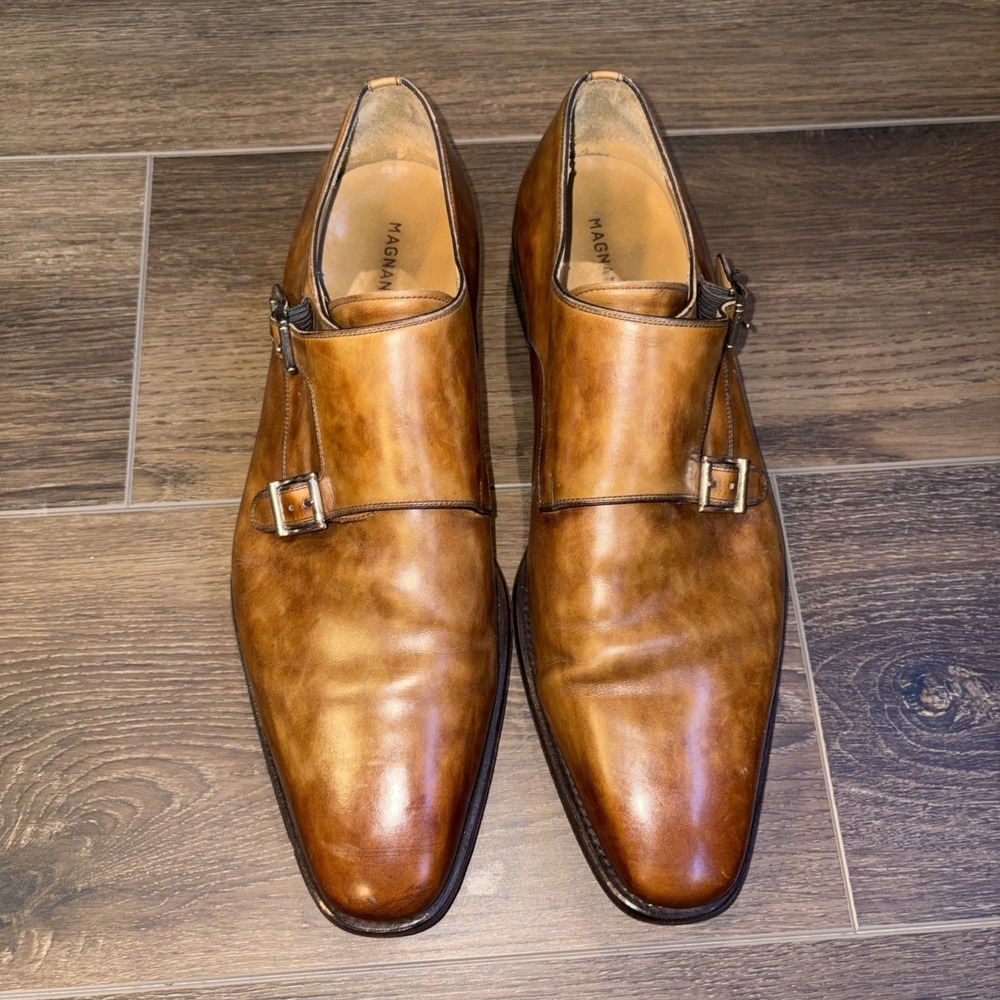 Magnanni Double Monk Cap Toe Garrett Shoes (Size 10.5 Men's)